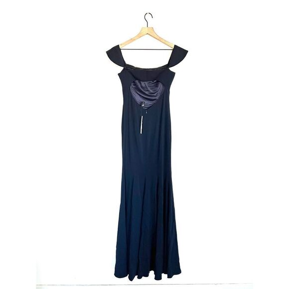 Jay Godfrey Biles Maxi Gown in Navy US0 - Picture 6 of 8